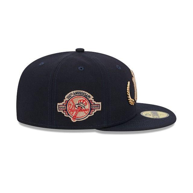 Gorro New Era 59Fifty New York Yankees Gold Leaf Azul Marino-4
