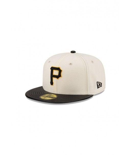 Gorro New Era 59Fifty Pittsburgh Pirates Leather Visor Crema-2