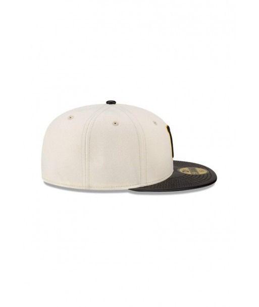 Gorro New Era 59Fifty Pittsburgh Pirates Leather Visor Crema-4