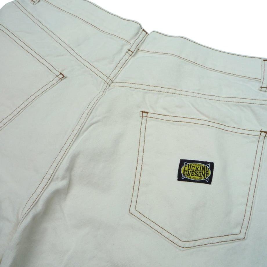 Short Fucking Awesome Canvas Double Knee Crema-4