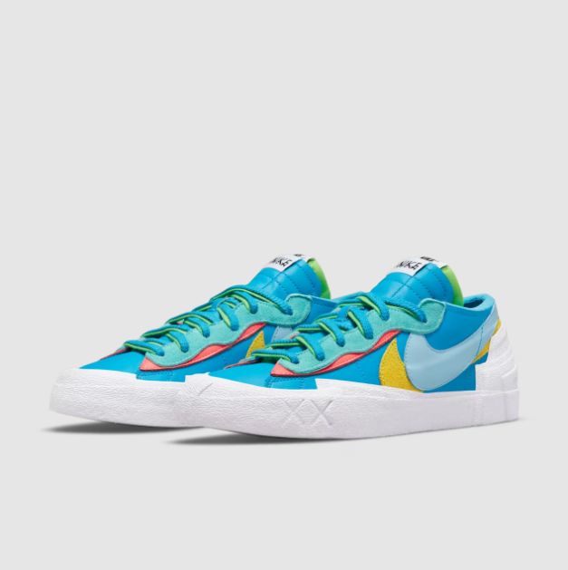 Zapatillas Nike Blazer Low x Sacai x Kaws Celeste-0
