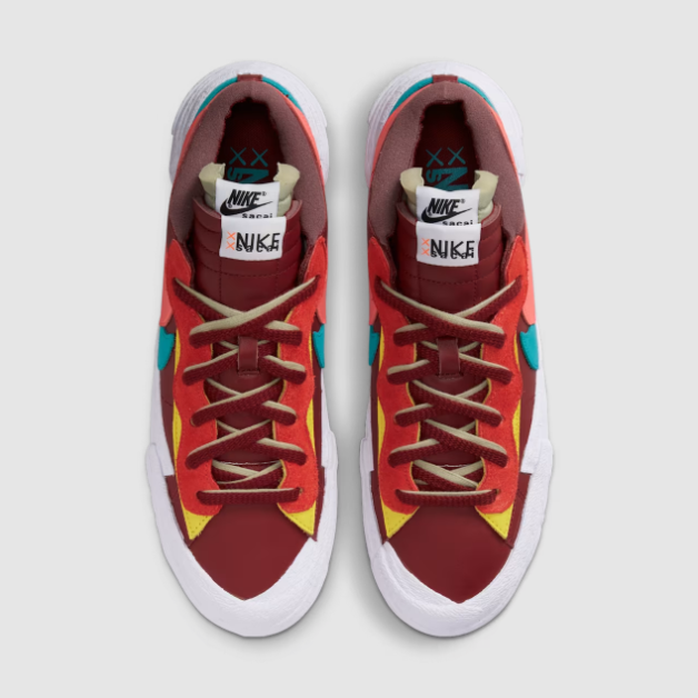 Zapatillas Nike Blazer Low x Sacai x Kaws Red-4