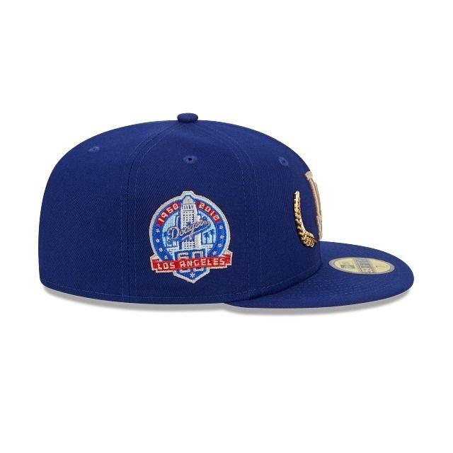 Gorro New Era 59Fifty Los Angeles Dodgers Gold Leaf Azul-6