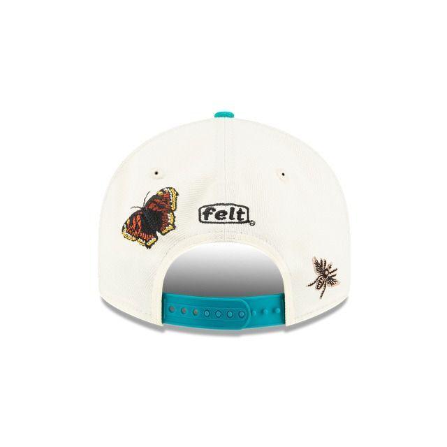 Gorro New Era x Felt 9FIFTY Miami Florida Marlins Low Profile Snapback-3