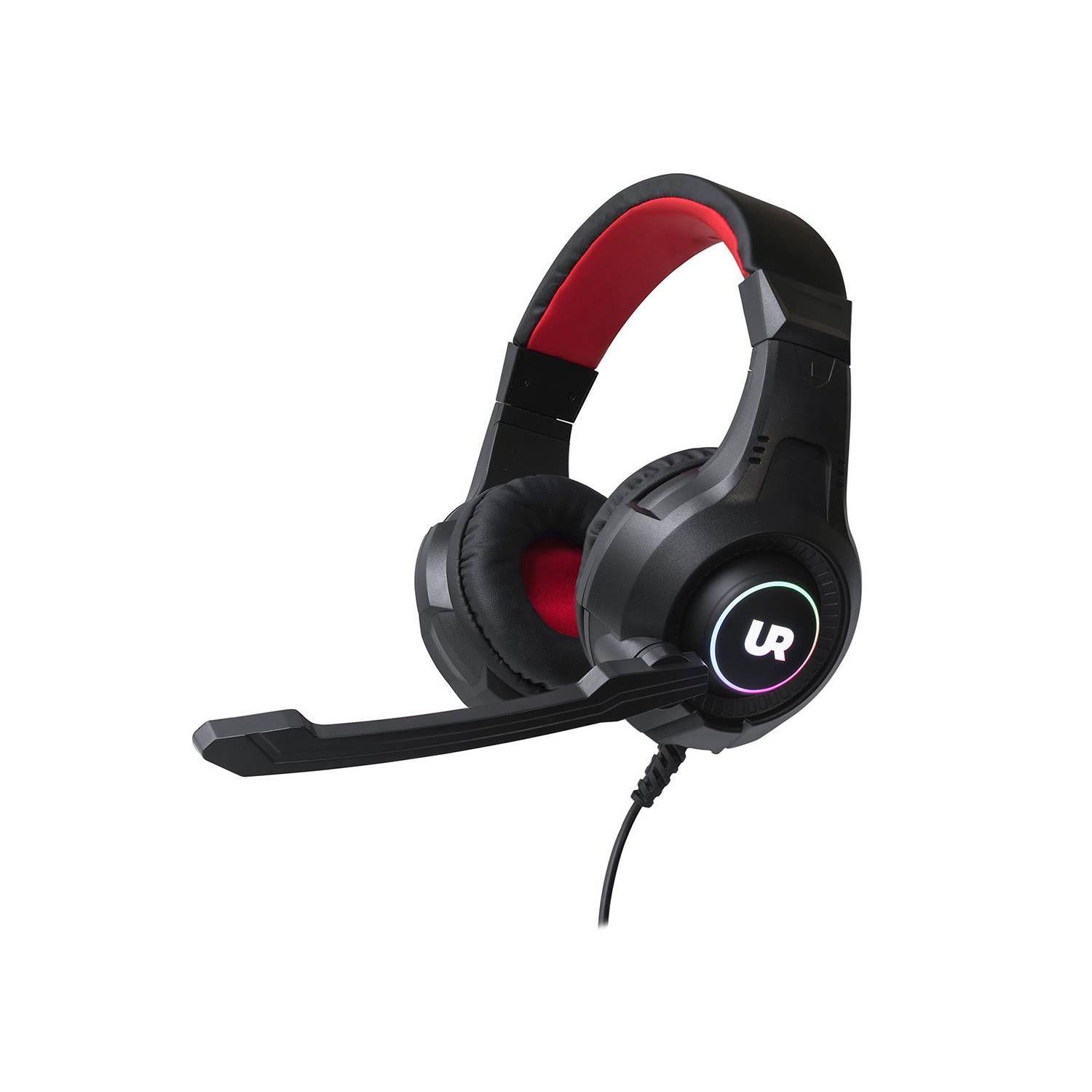 Audifonos Gamer Microfono USB Luces RGB Negro-2