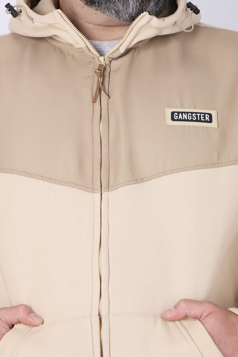Plus Poleron Full Zipper Aura Beige Gangster-2