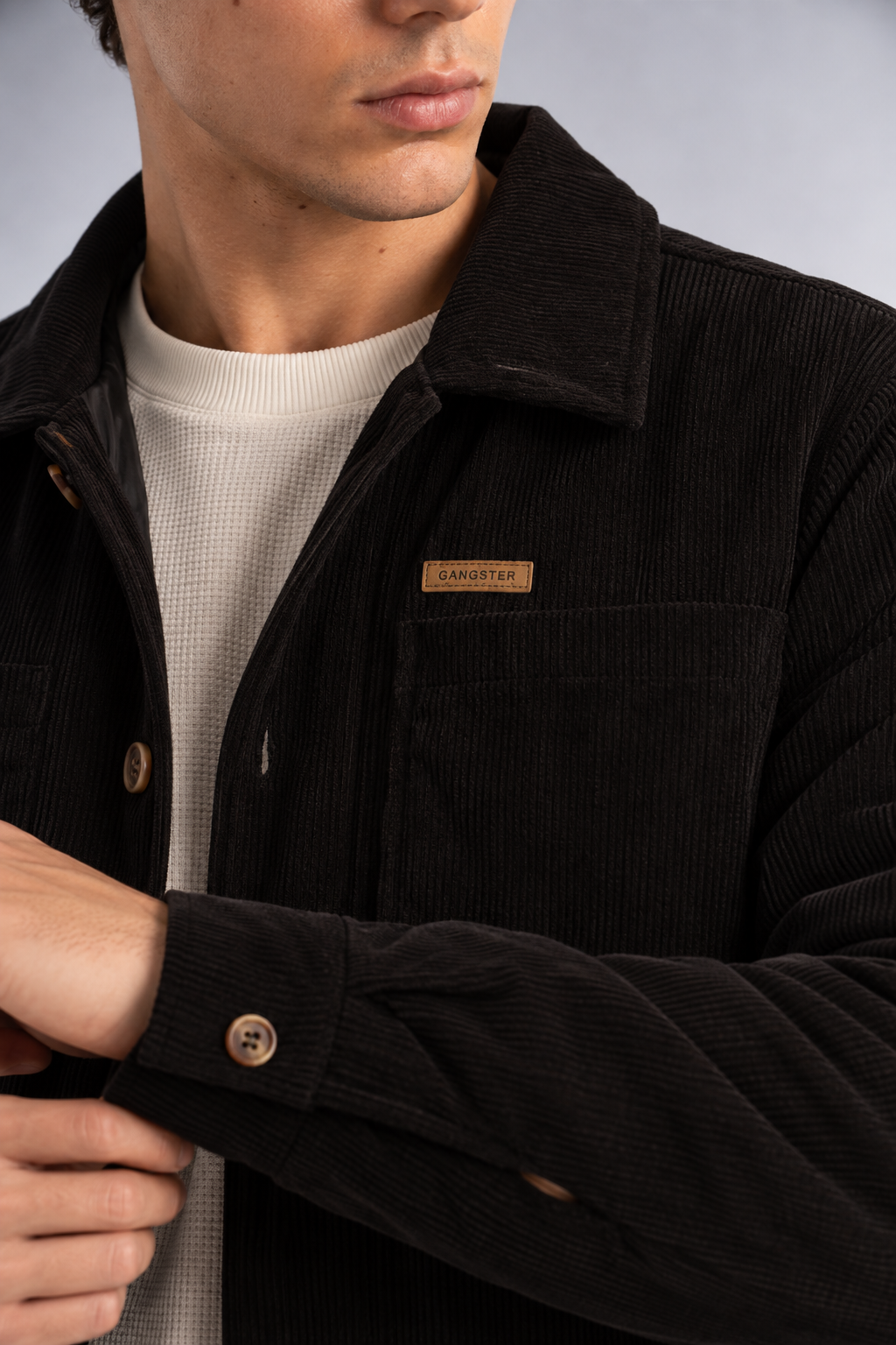 Chaqueta Overshirt Sway Negro-2