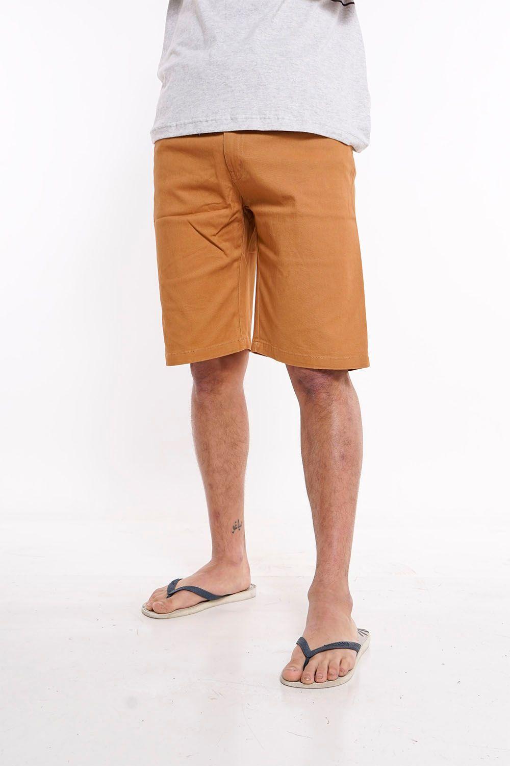 Short Canvas Bermudas Knee Mostaza Gangster-0