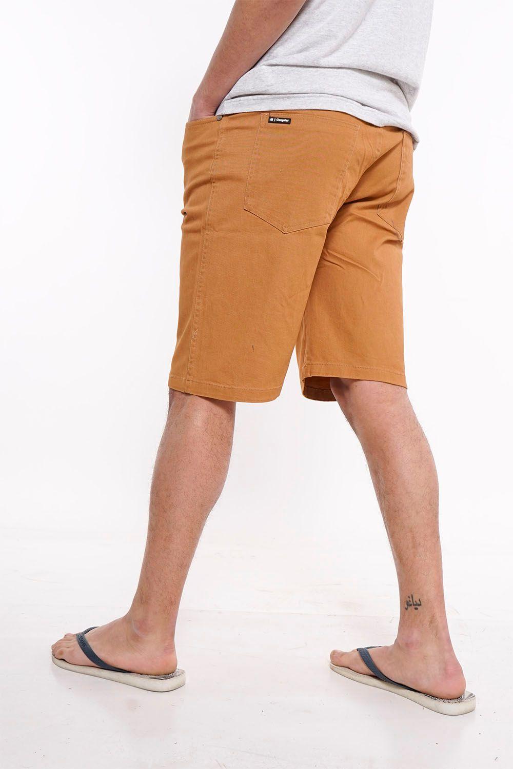 Short Canvas Bermudas Knee Mostaza Gangster-1