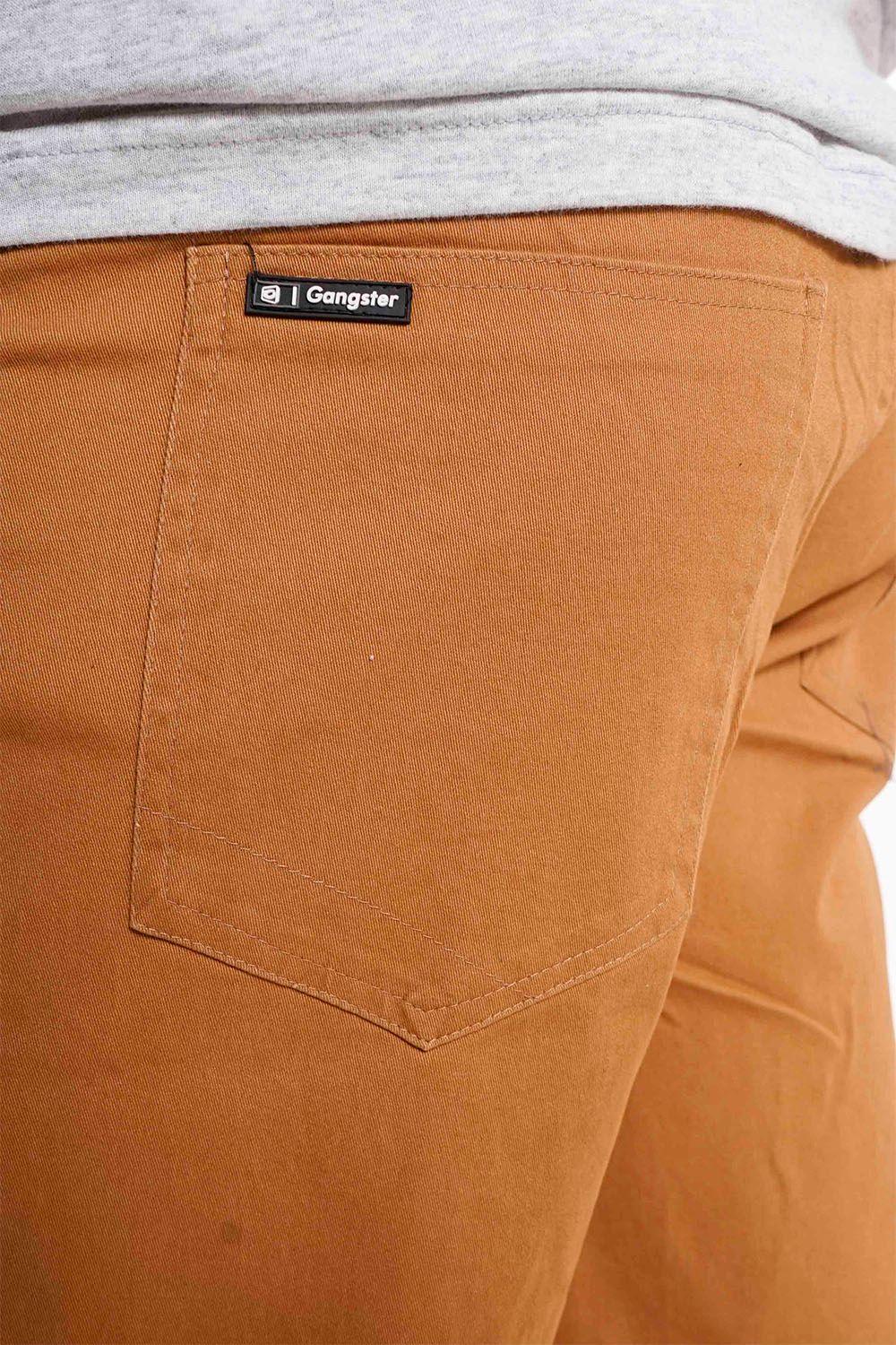Short Canvas Bermudas Knee Mostaza Gangster-2