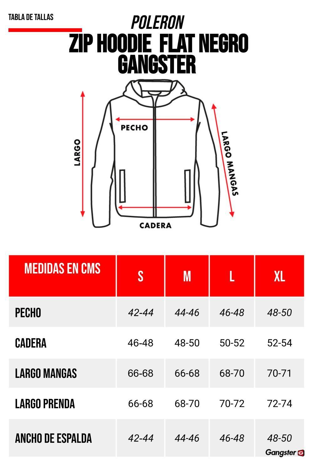 Poleron Full Zipper Cozy Negro Gangster-4