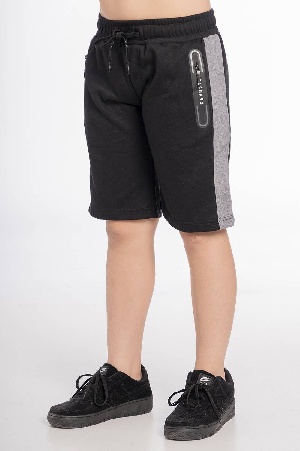 Teen Short Jogger Pocket Logo Negro Gangster-3