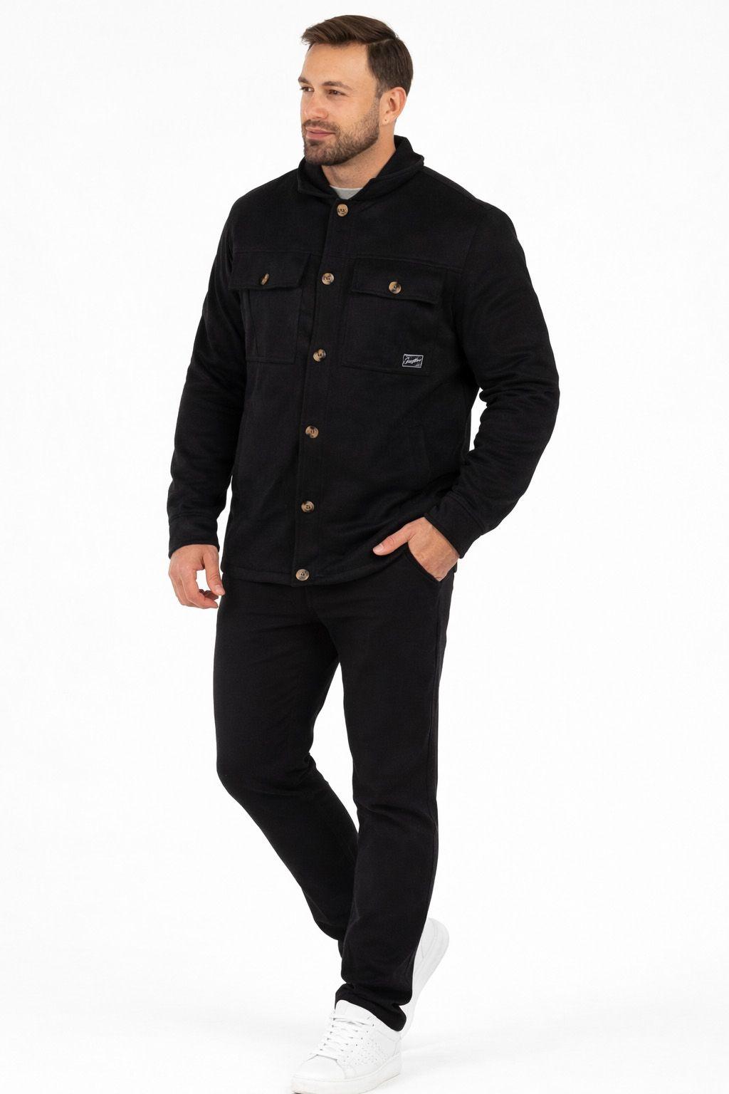 Chaqueta Overshirt Calm Negro-3