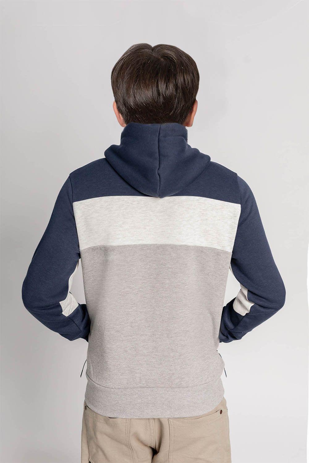 Teen Polerón Fullzipper Fleece Fun Azul Gangster-1
