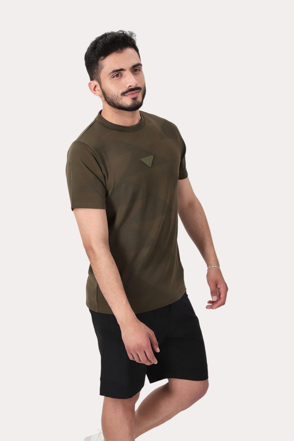 Polera Mc Jaquard Dyckman Verde Oliva-0