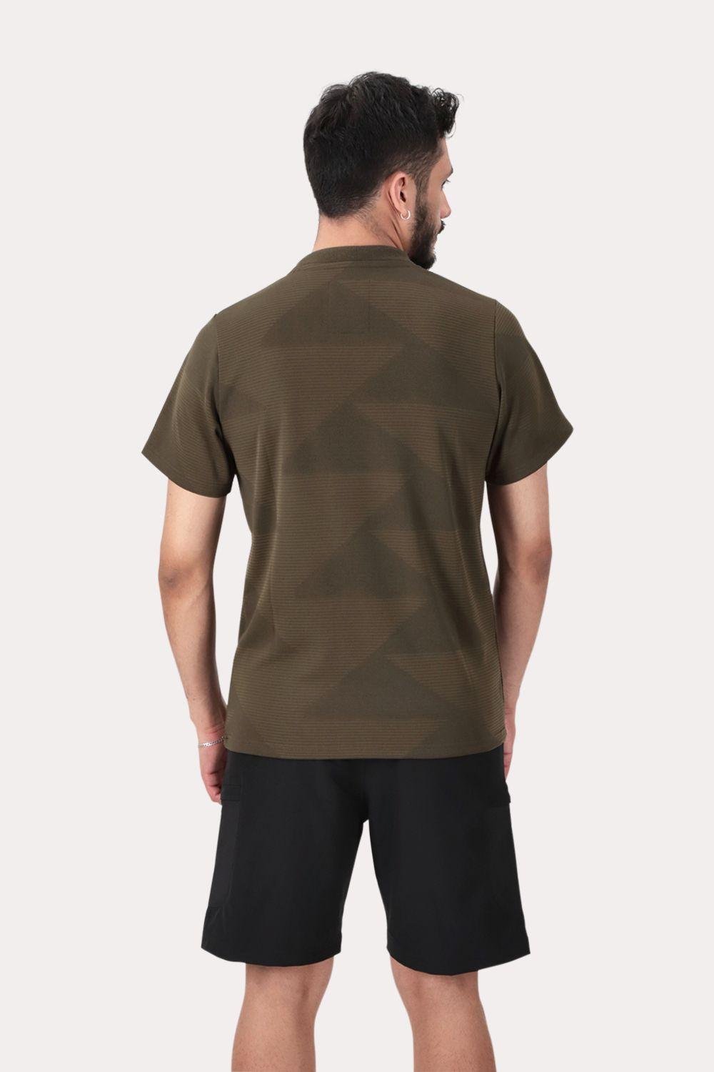 Polera Mc Jaquard Dyckman Verde Oliva-1