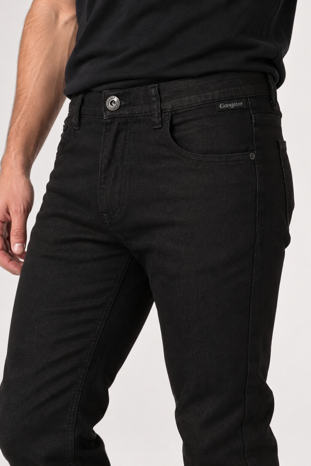 Pantalon Canvas Liso 0 Negro Gangster-2