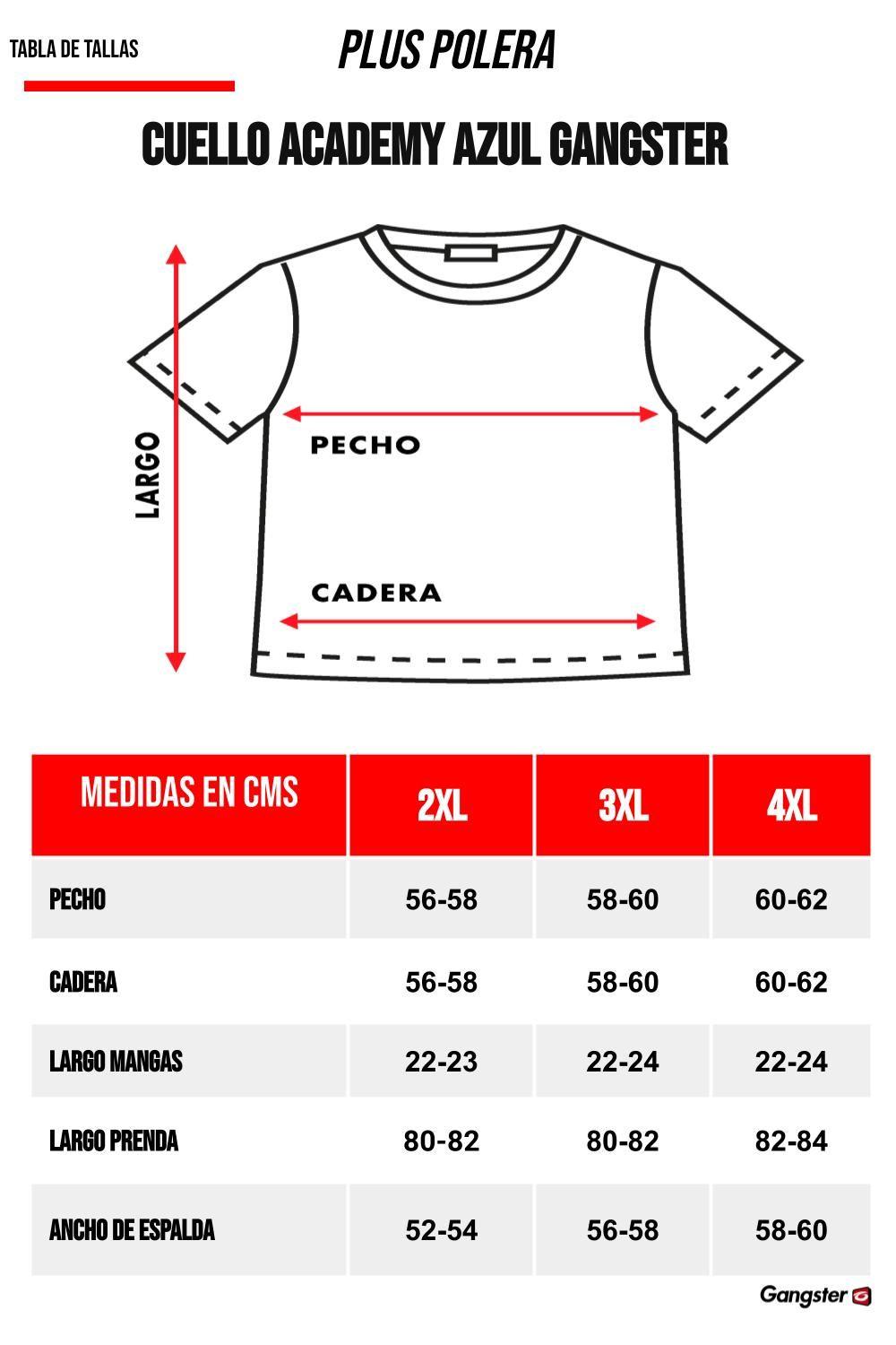 Plus Polera Cuello Academy Azul Gangster-3