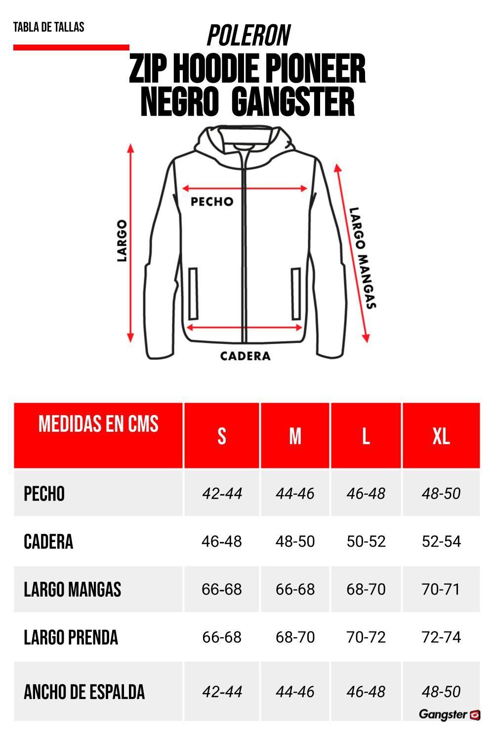 Poleron Full Zipper Finder Negro Gangster-4