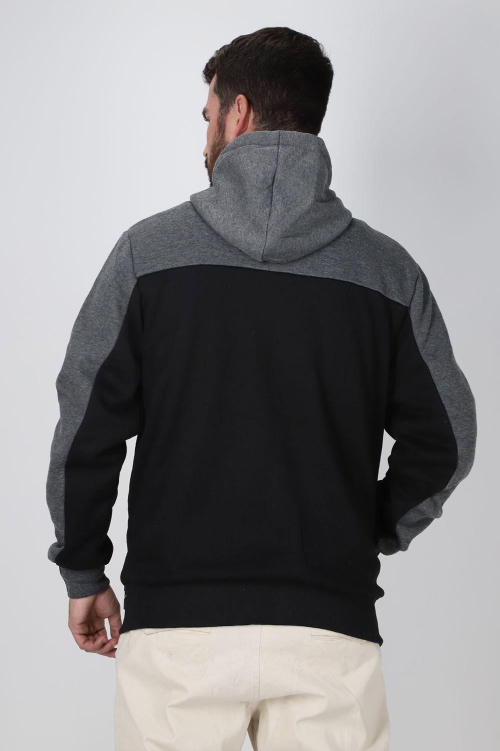 Poleron Full Zipper Finder Negro Gangster-1