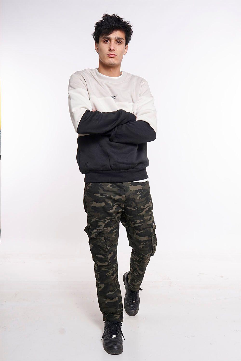 Polerón Crew Fleece Core Beige Gangster-2