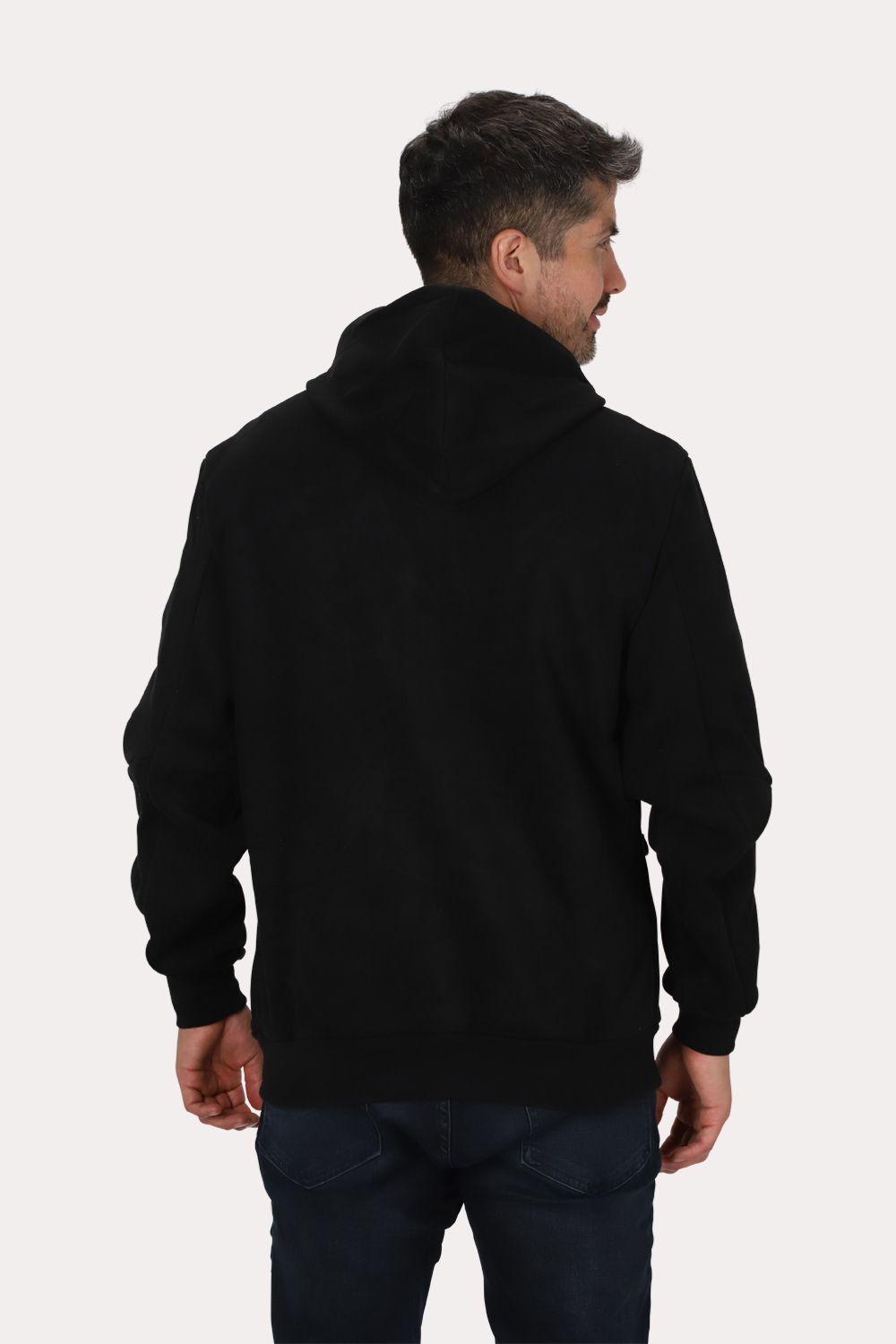 Poleron Full Zipper Tender Negro Gangster-1