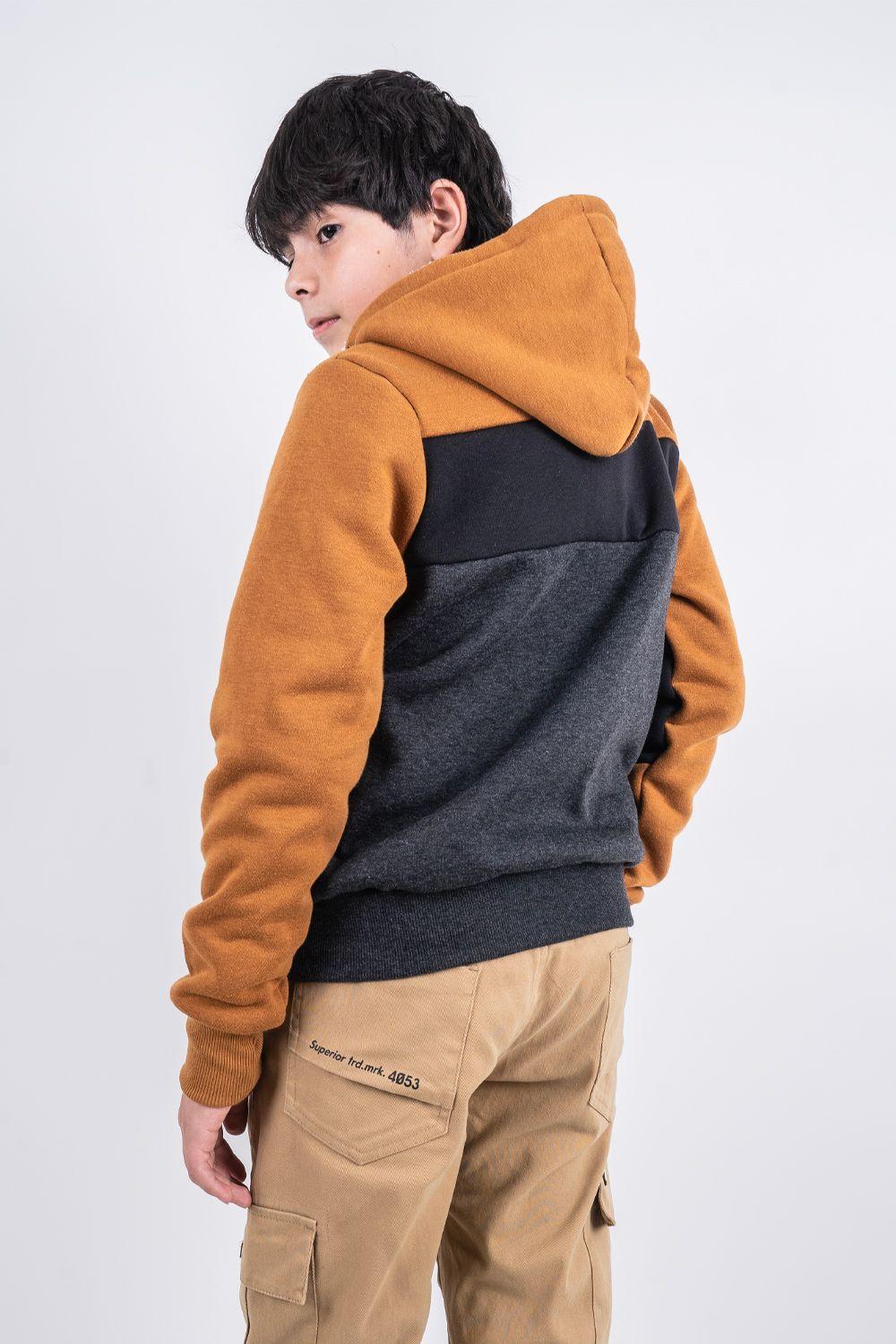 Teen Polerón Fullzipper Fleece Fun Negro Gangster-2