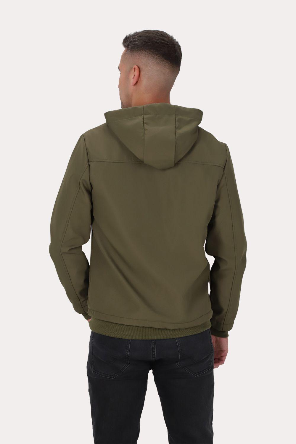 Chaqueta Full Zipper Summit Verde Oliva Oscuro Gangster-1