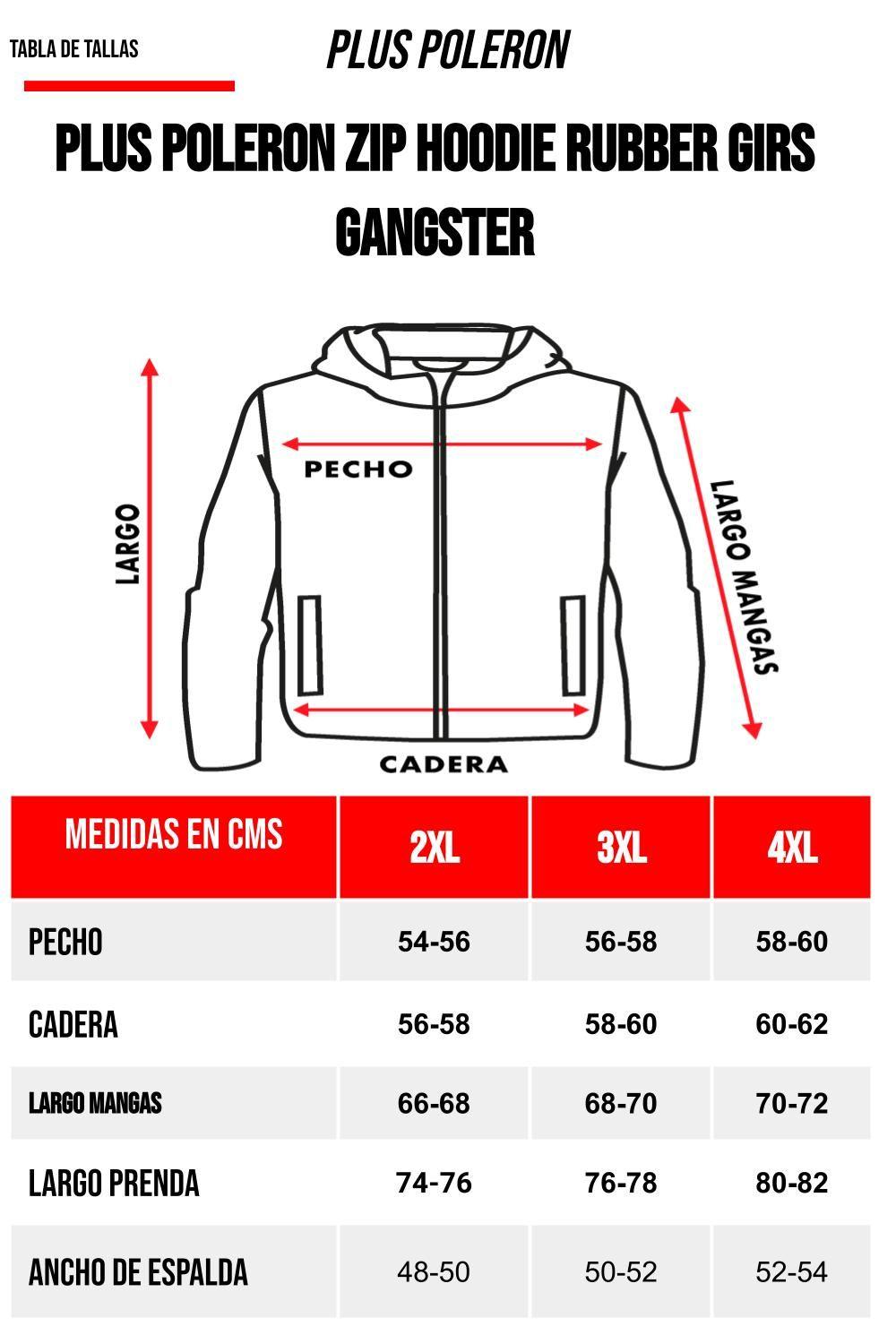 Plus Polerón Full Zipper Fleece Rubber Gris Gangster-4