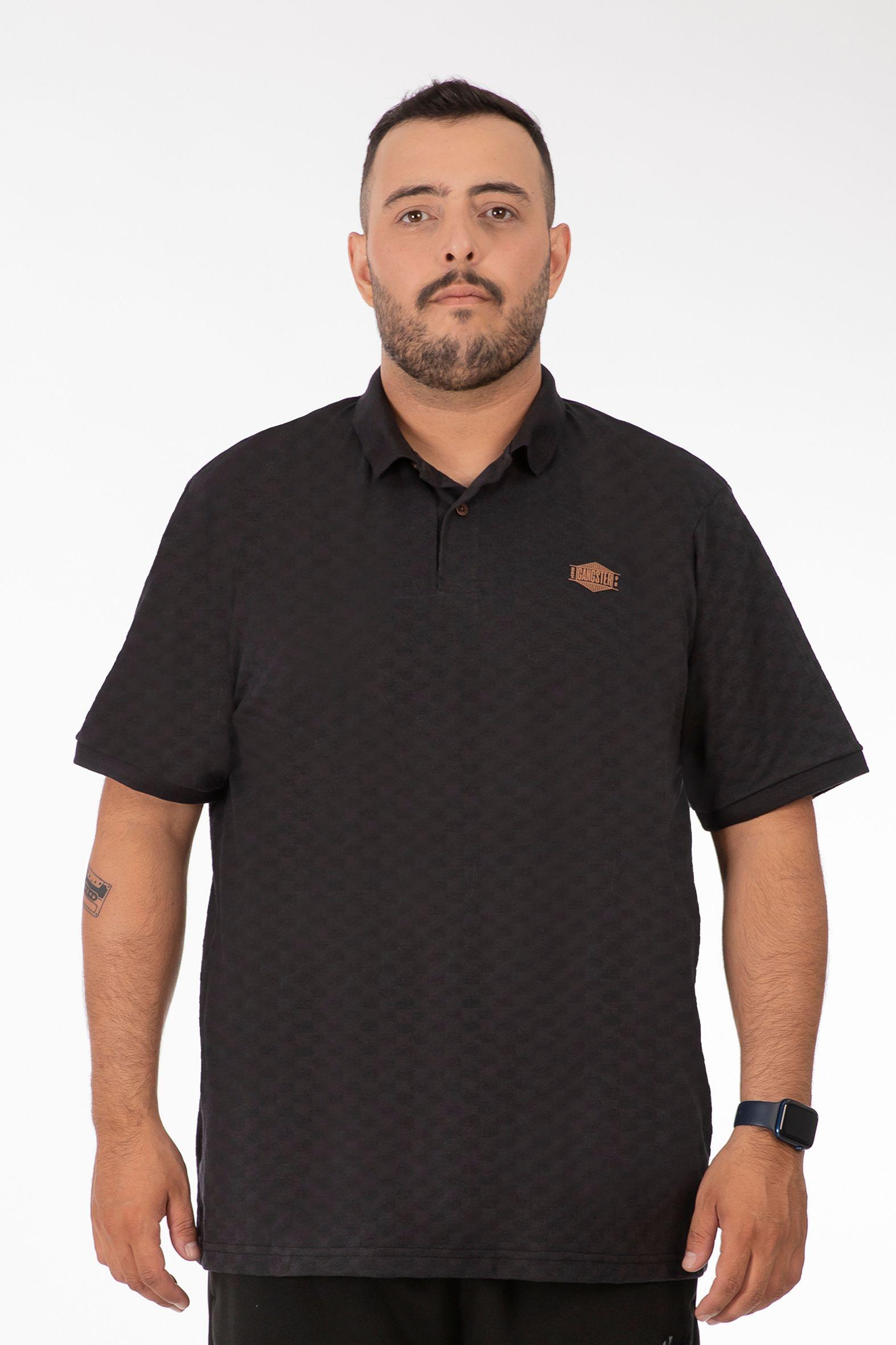 Plus Polera Cuello Textura Canary Negro-0