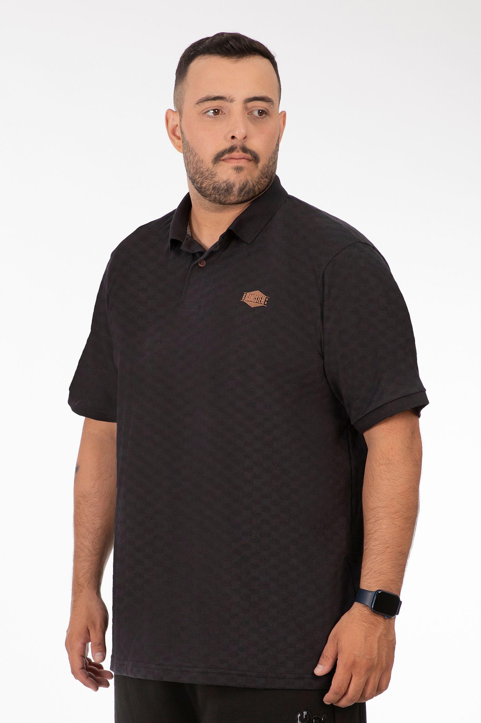 Plus Polera Cuello Textura Canary Negro-2