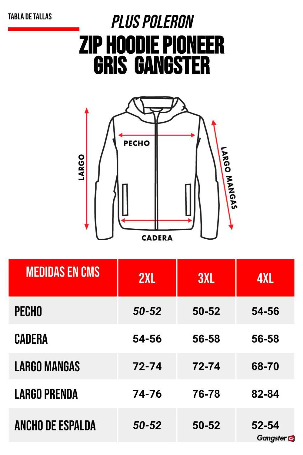 Plus Polerón Full Zipper Fleece Finder Gris Gangster-4