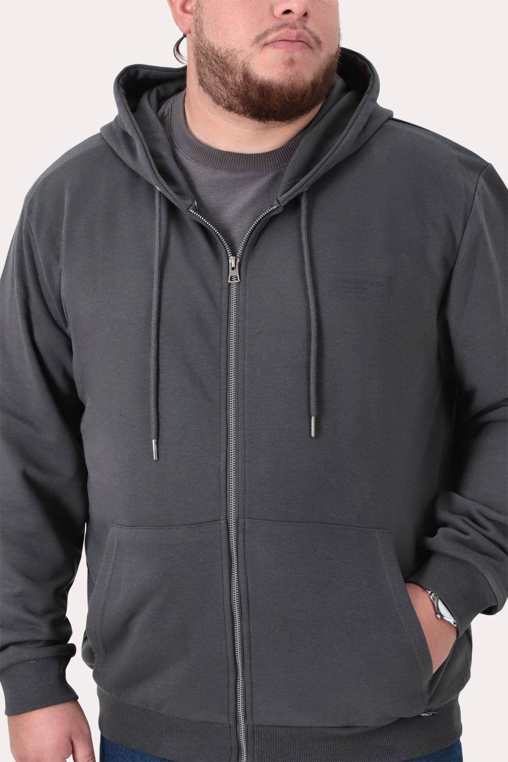 Plus Poleron Fullziper Fleece Loop Gris-2
