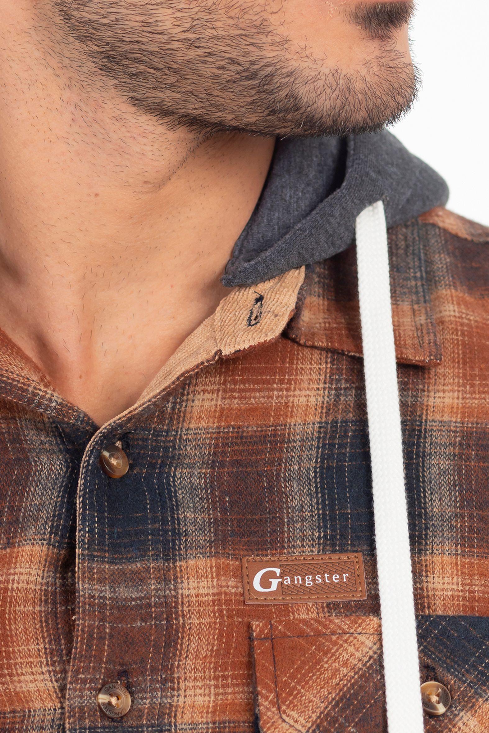 Camisa Ml Franela Grizzly Cafe Gangster-3