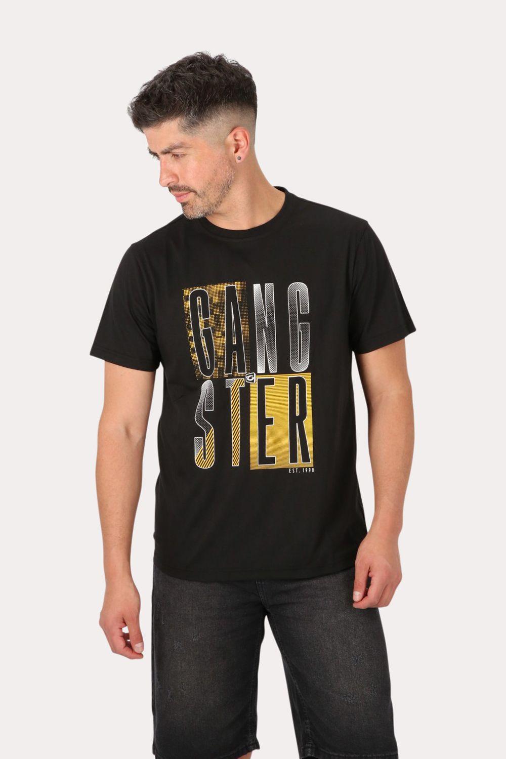 Polera Mc Básica  Santo Negro Gangster-0