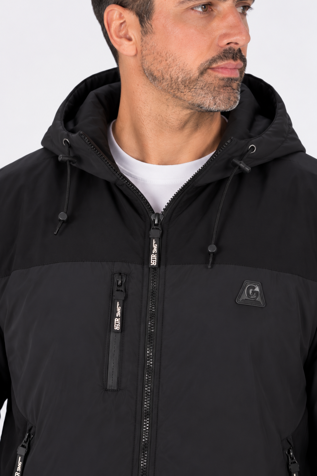 Plus Cortaviento Reversible  Beacon Negro Gangster-2