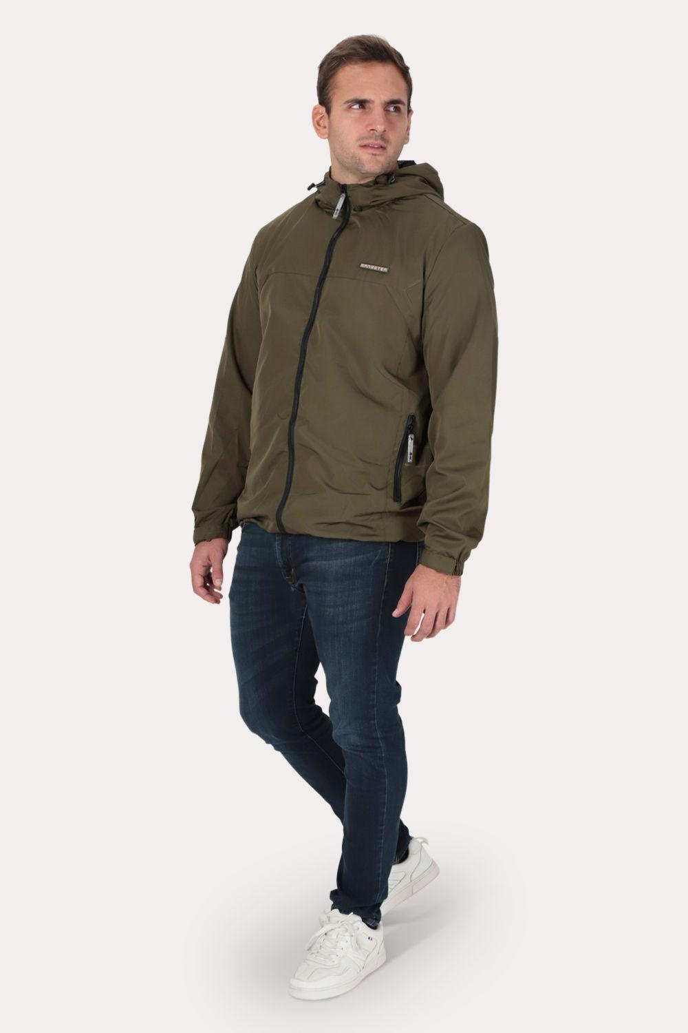 Plus Cortaviento Chill Verde Oliva Oscuro Gangster-3