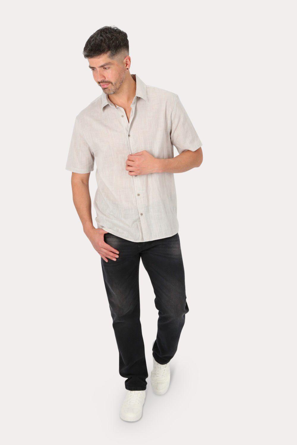 Camisa Mc Algodón Ferrugem Gris Gangster-3