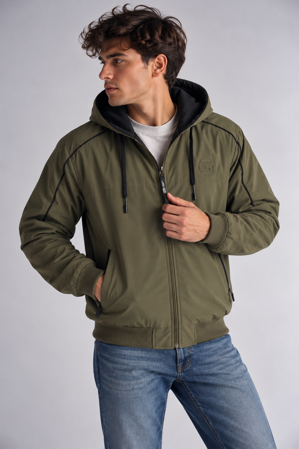 Plus Cortaviento Reversible Daily Verde Gangster-0