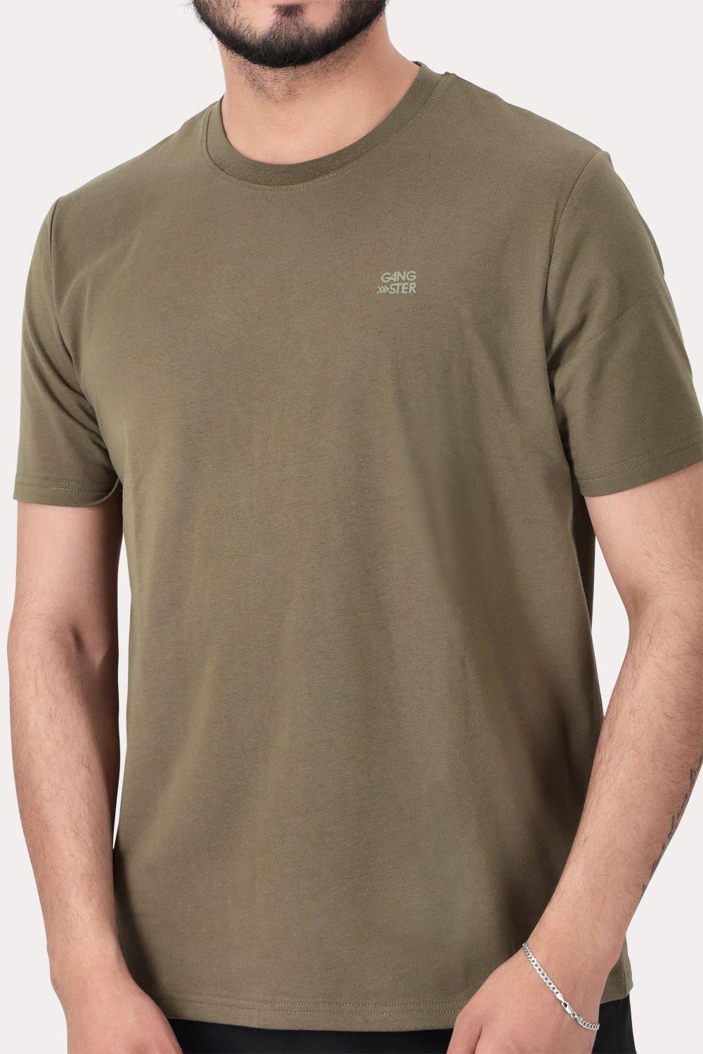 Polera Mc Basica Colombus Verde Militar-2