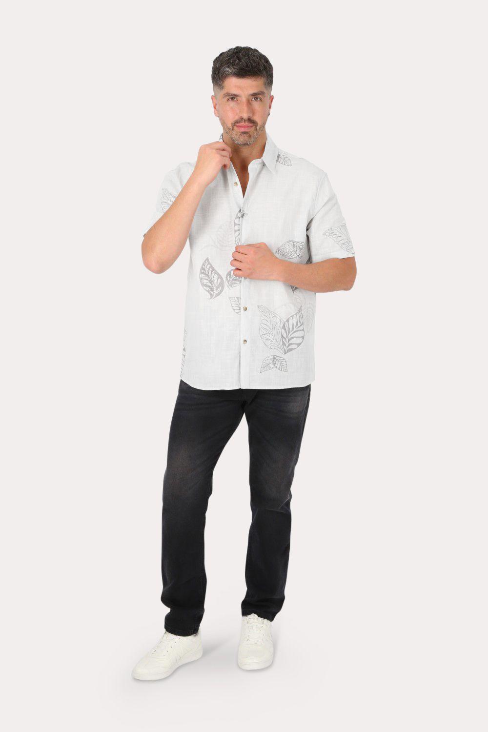 Camisa Mc Algodón Lagoa Verde Agua Gangster-3