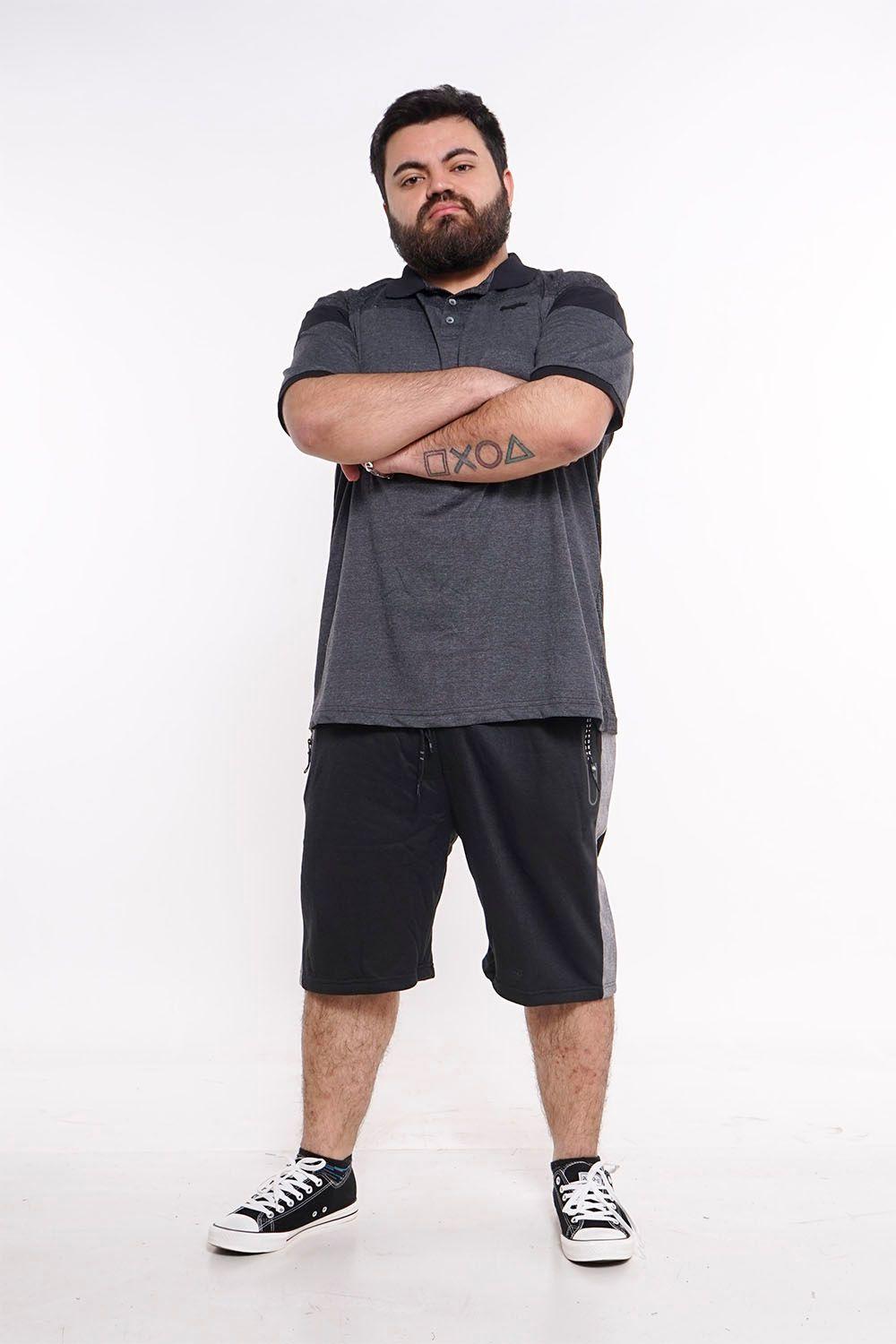 Plus Short Jogger Pocket Logo Negro Gangster-3