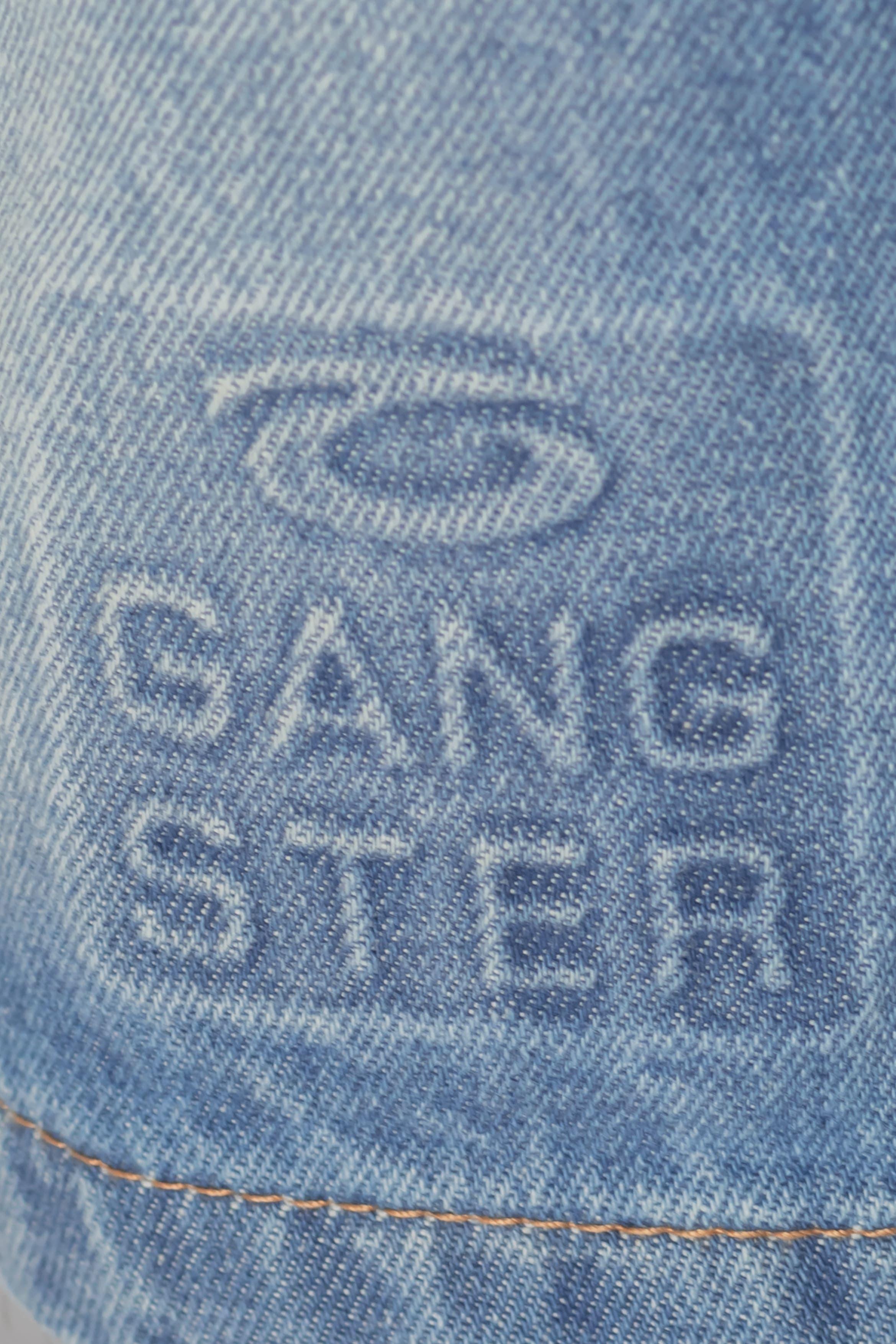 Short Bermuda Denim Liso Mellow Azul Gangster-2