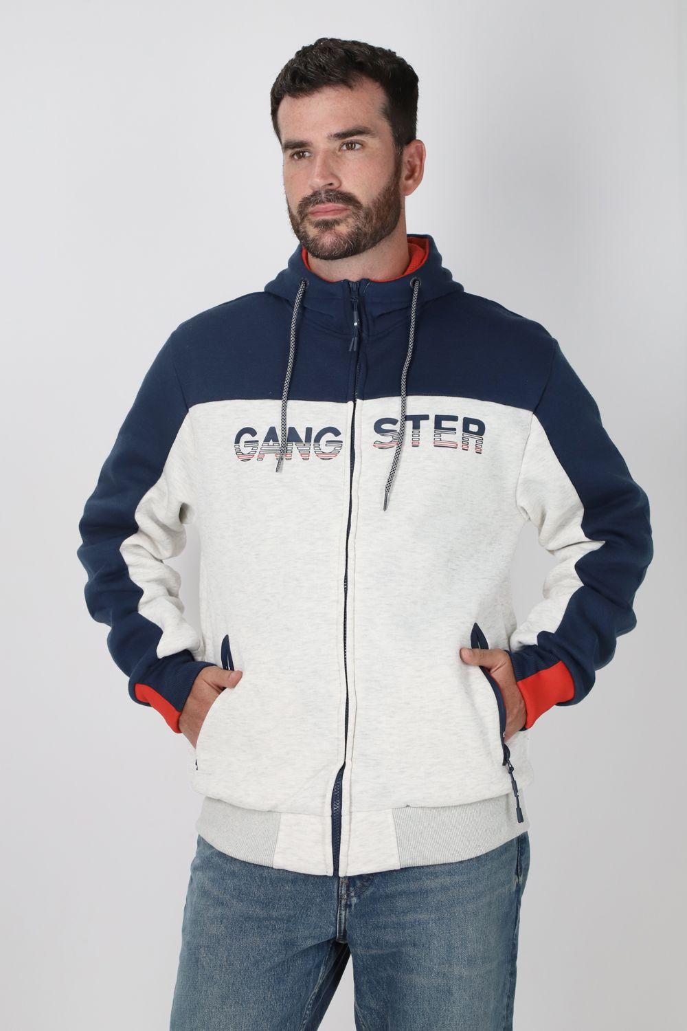 Poleron Full Zipper Finder Gris Gangster-0