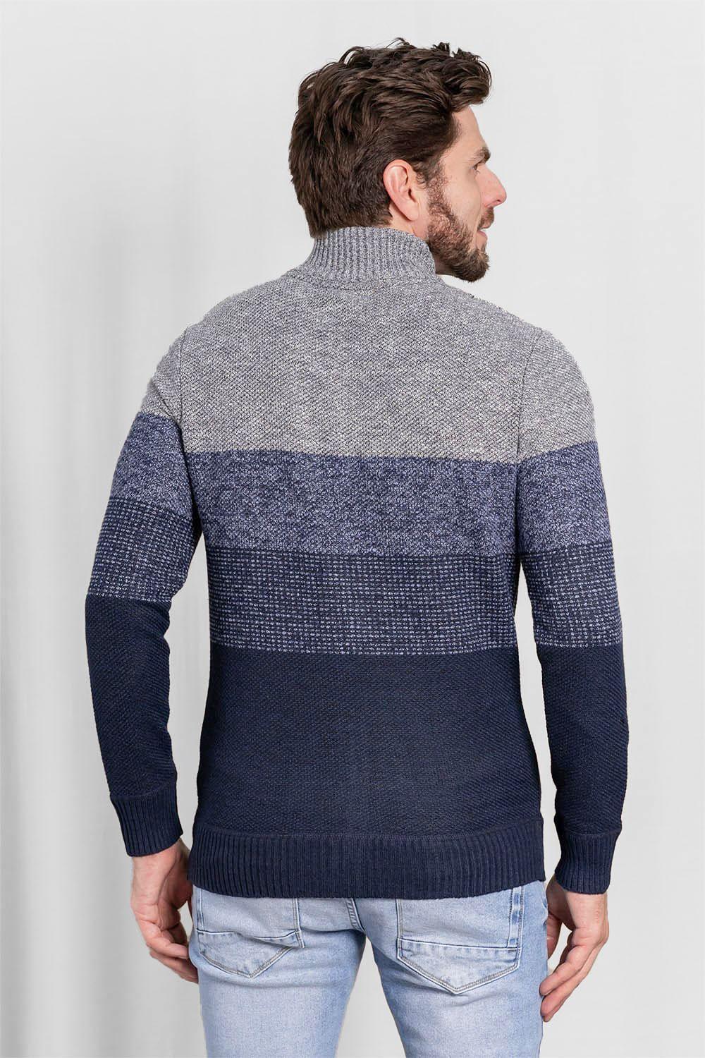 Chaleco Full Zipper Cuello Alto Start Azul Gangster-2