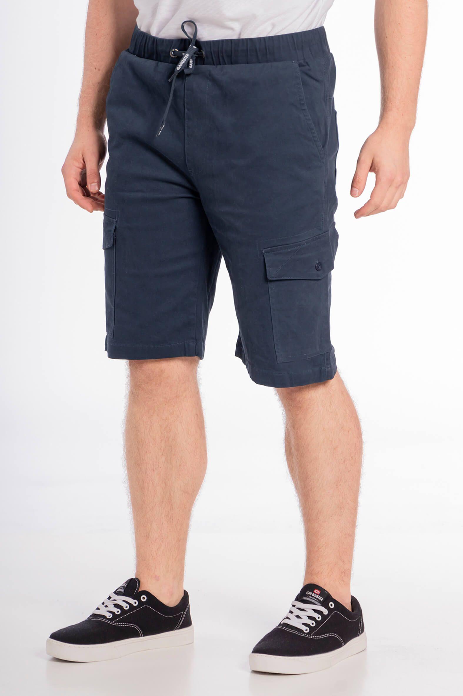 Short Canvas Cargo Carpenter Azul Gangster-0