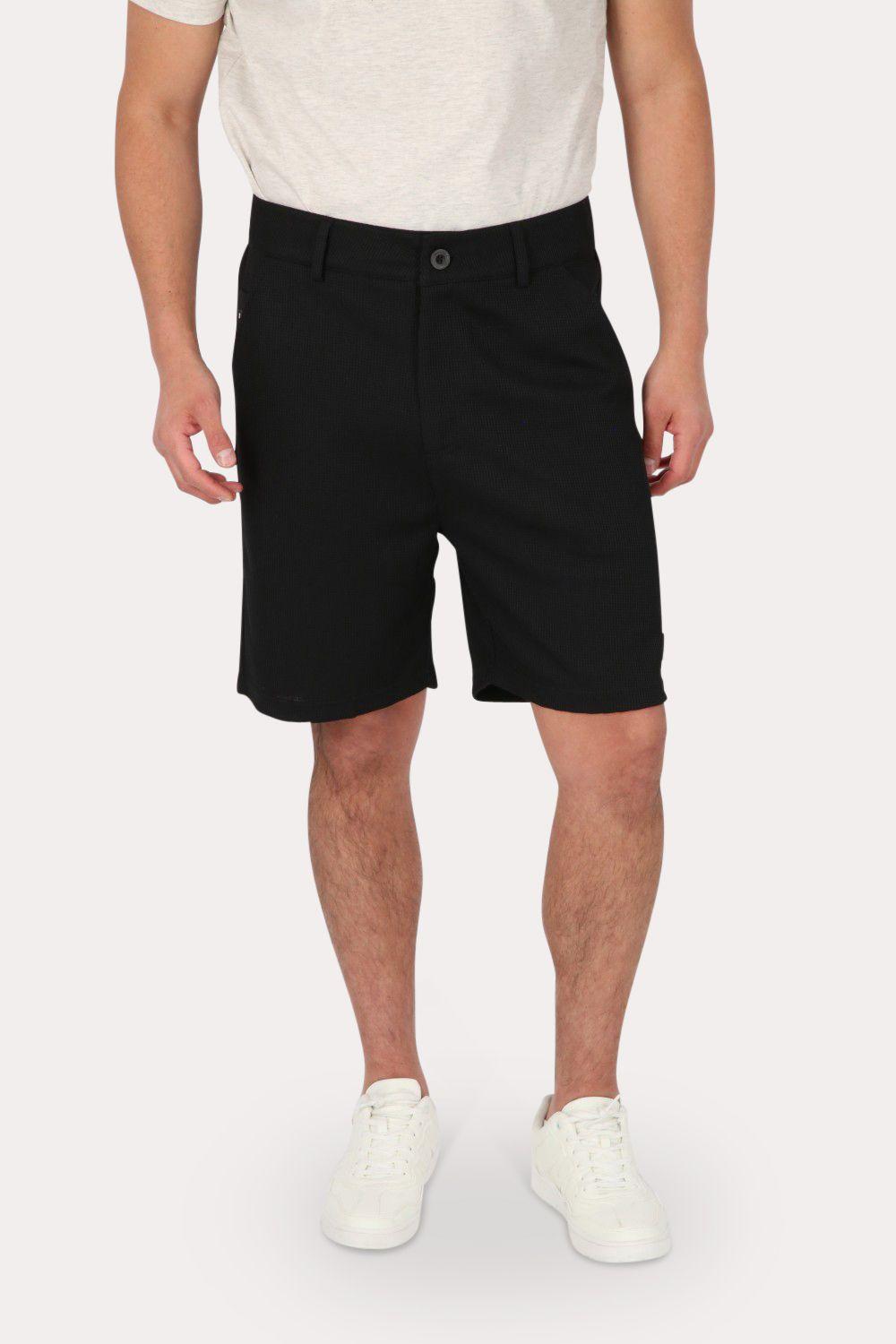 Short Bermuda Jogger Liso Loose Negro Gangster-0