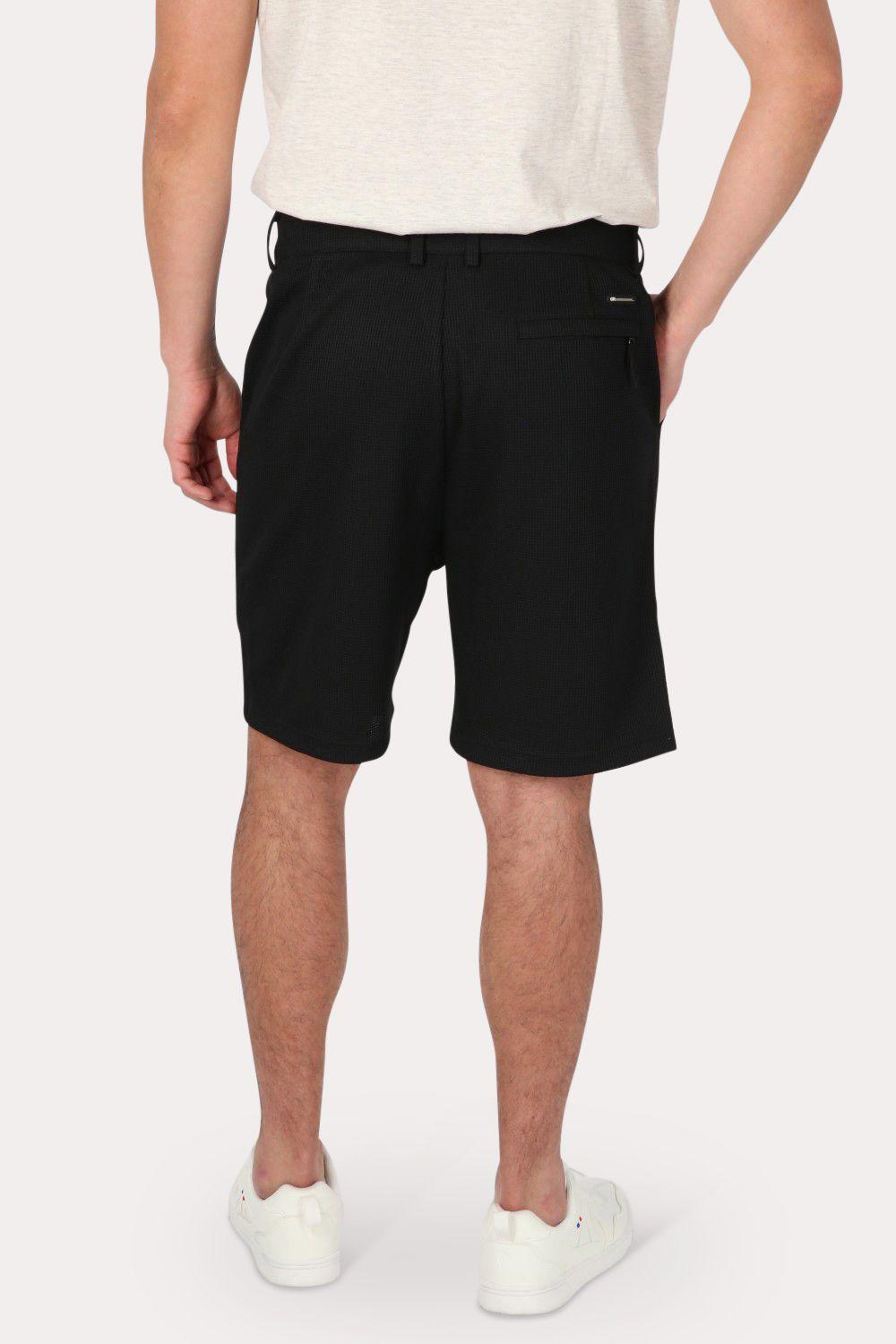 Short Bermuda Jogger Liso Loose Negro Gangster-1