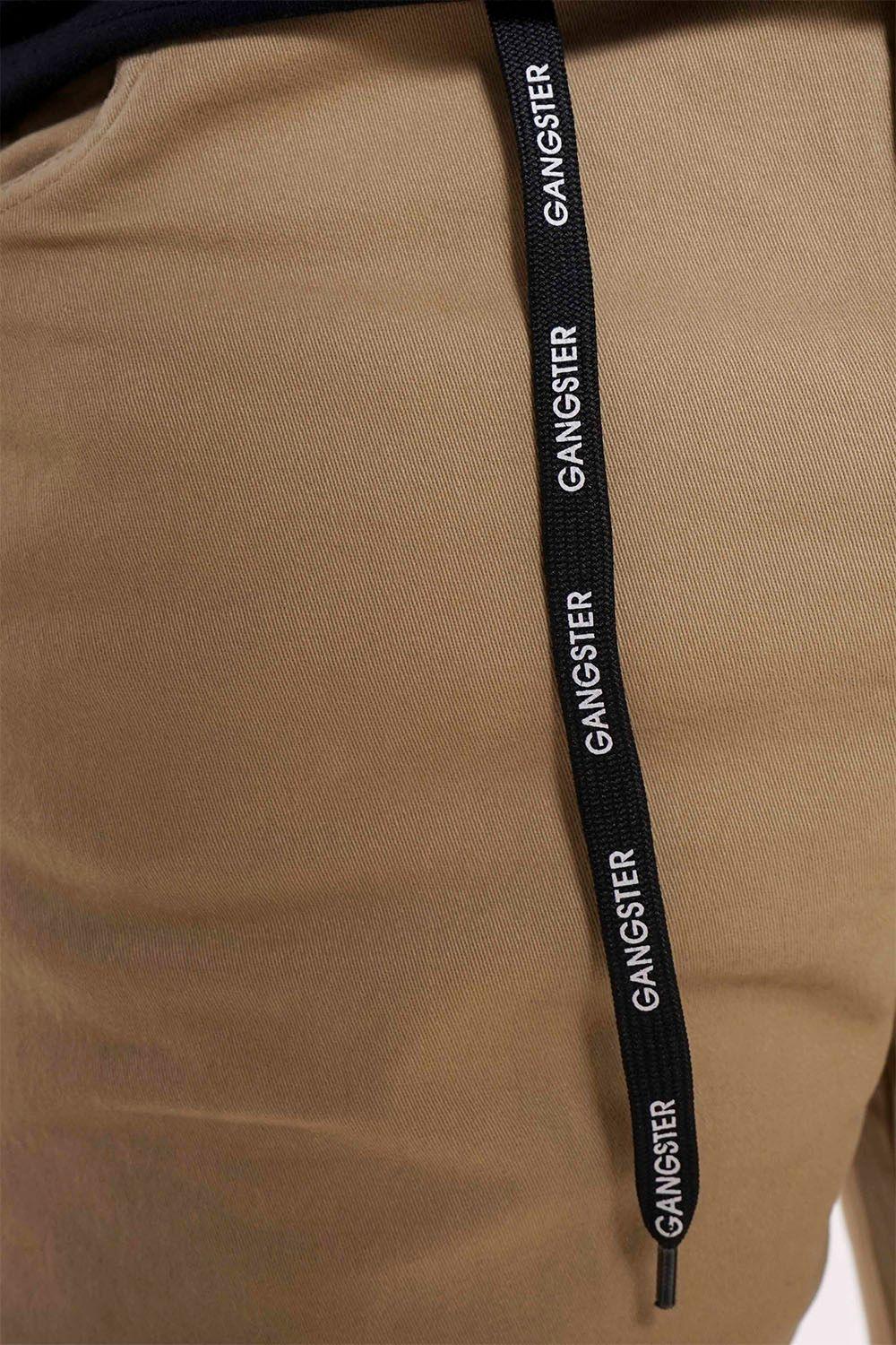 Short Canvas Bermudas Knee Beige Gangster-2