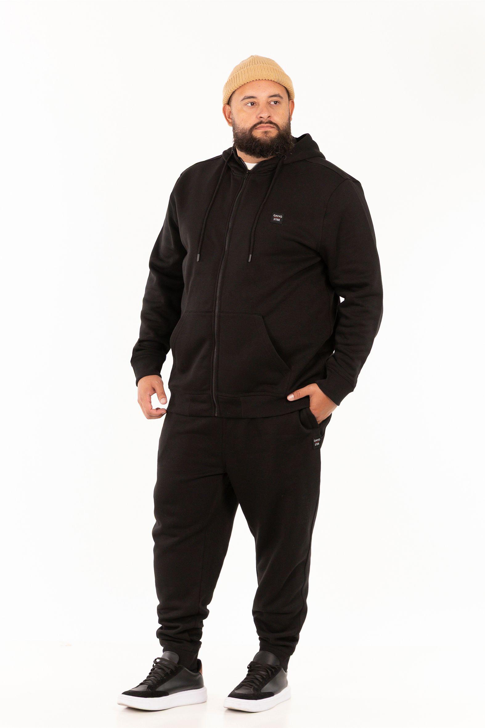 Plus Poleron Fullzipper Path Negro-4